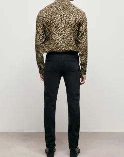 Homme The Kooples Jean Slim délavé noir délavé