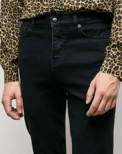 Homme The Kooples Jean Slim délavé noir délavé