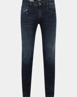 Outlet Replay Jean Slim en Coton Bio 573 Anbass bleu foncé