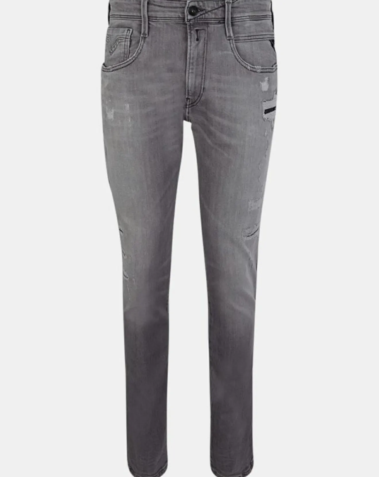 Discount Replay Jean Slim en Coton Bio aged anbass 10y des gris