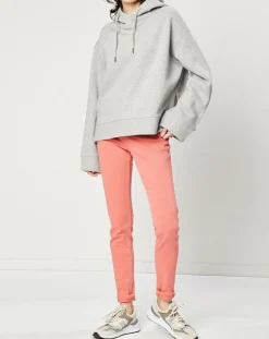 Femme Esprit Jean Slim en Toile de coton rose