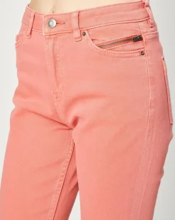 Femme Esprit Jean Slim en Toile de coton rose