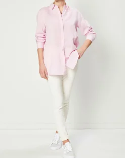 Femme Esprit Jean Slim en Toile de coton blanc