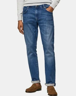 Homme Hackett London Jean Slim Fit Wash Flex bleu moyen