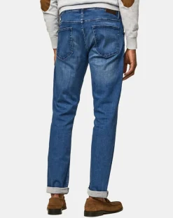 Homme Hackett London Jean Slim Fit Wash Flex bleu moyen