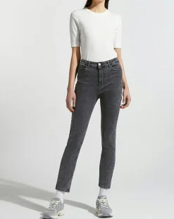 Femme Galeries Lafayette Jean Slim gris