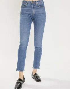 Femme Scotch & Soda Jean Slim High Five Taille Haute bleu