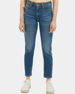 Femme Scotch & Soda Jean Slim High Five Taille Haute bleu