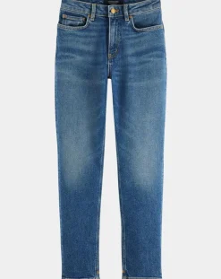 Femme Scotch & Soda Jean Slim High Five Taille Haute bleu