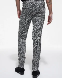 Online The Kooples Jean Slim Punk Léopard noir