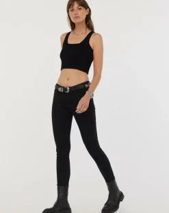 Sale Acquaverde Jean slim Scarlett noir