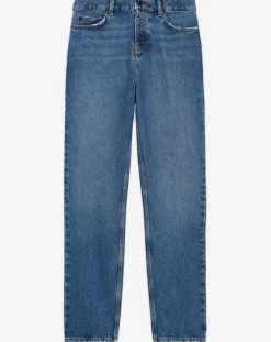 Outlet The Kooples Jean Straight delavé bleu denim