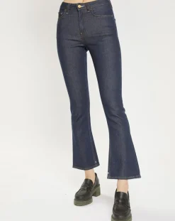 Femme Scotch & Soda Jean Taille haute Crop Boot bleu foncé