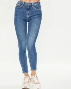 Femme Scotch & Soda Jean taille haute Skinny bleu