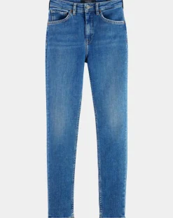 Femme Scotch & Soda Jean taille haute Skinny bleu