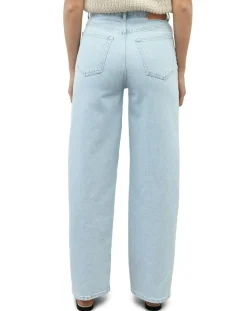 Femme Marc O'Polo Jean Widefit Taille haute bleu clair