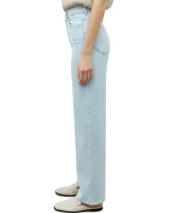 Femme Marc O'Polo Jean Widefit Taille haute bleu clair