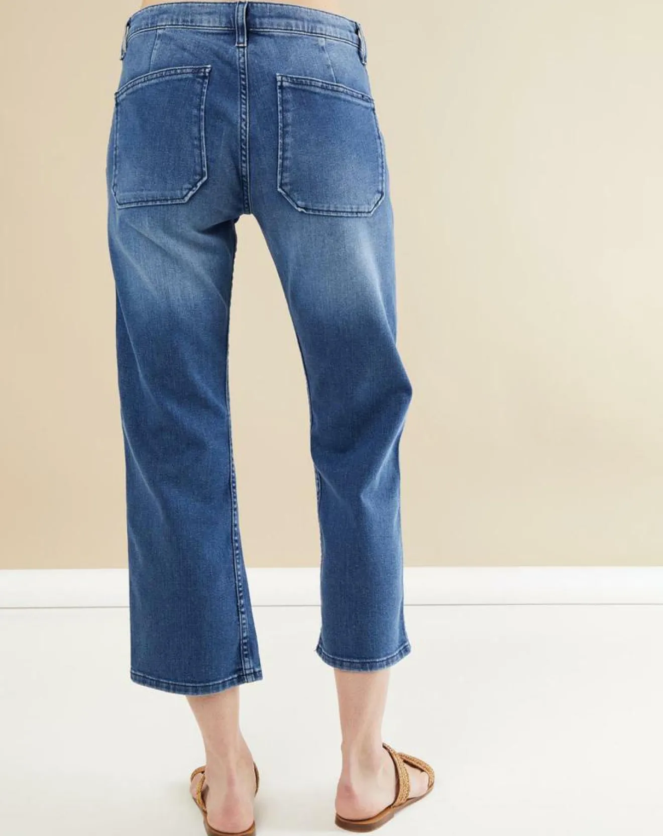 Acquaverde Jean wide-leg Georgia bleu