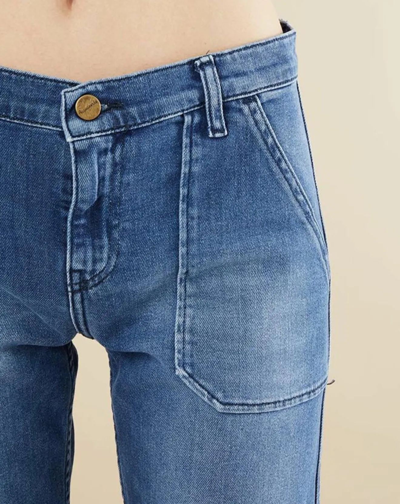 Acquaverde Jean wide-leg Georgia bleu