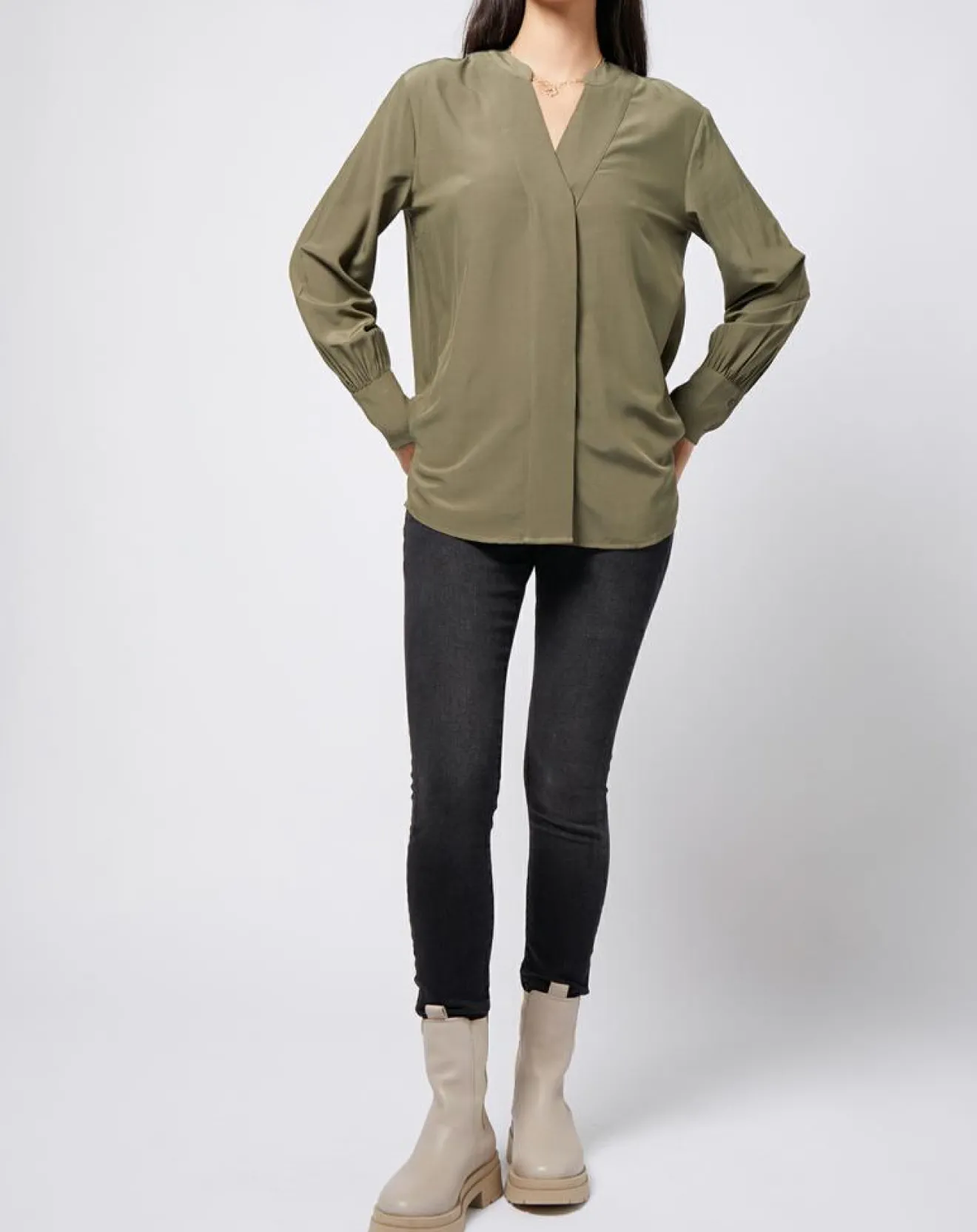 Clearance Esprit Jegging à taille mi-haute Slim Fit délavé gris foncé