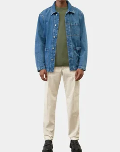 Homme Marc O'Polo Jogging en Velours côtelé Osby stretch écru