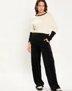 Femme Lauren Vidal Jogging en Velours Zana noir