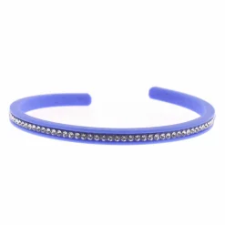Femme Les Interchangeables Jonc Gomme Strass 1 rang bleu