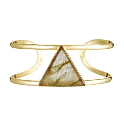 Moonstone Jonc Tara Labradorite en laiton doré