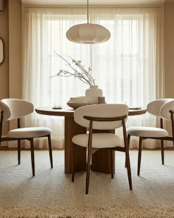 Sale Uniqka Kerin - Chaise en tissu et pieds métal