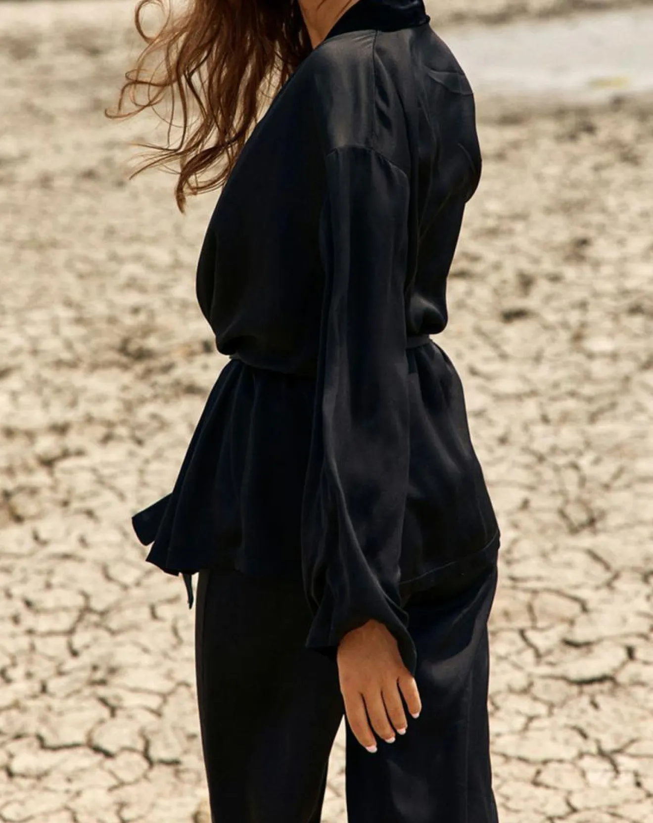 Femme Lauren Vidal Kimono Ambre noir