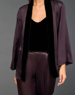 Femme Lauren Vidal Kimono Ambre raisin