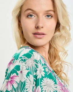 Hot Passionata Kimono Naya imprimé grandes fleurs multicolore