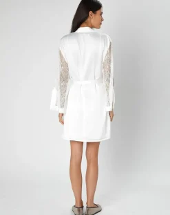 Femme Valege Kimono satiné Précieuse ivoire