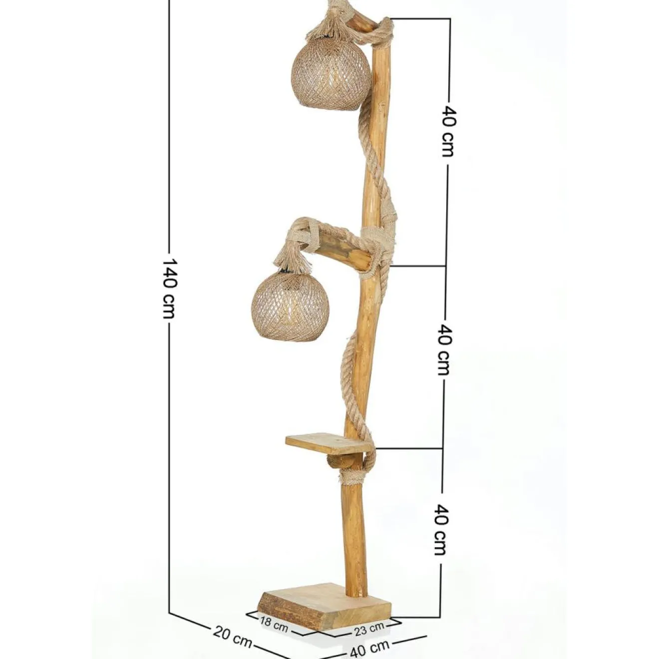 Outlet Sheen Lampadaire Arboretum naturel - 140 cm