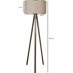 Sheen Lampadaire AYD beige/doré - 140 cm