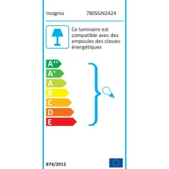 Best Opviq Lampadaire Ayd blanc/chêne - 38x140x200 cm