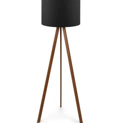 Opviq Lampadaire Ayd noir/brun - 38x140 cm