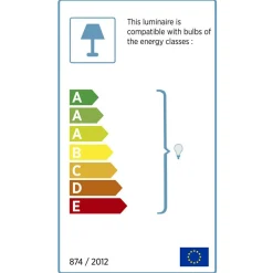 Opviq Lampadaire Ayd noir/brun - 38x140 cm