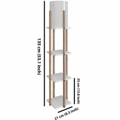 Outlet Sheen Lampadaire Nora blanc - 21x36x135 cm