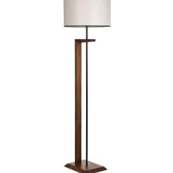 Opviq Lampadaire Shery noyer/crème - 24x45x163 cm