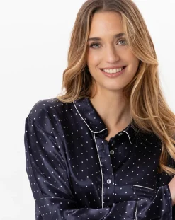 Discount Le Chat Liquette en satin Moon marine