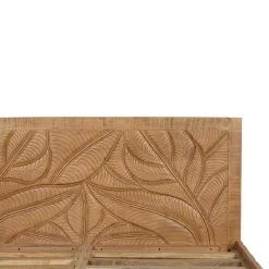 Discount Bois & Chiffons Lit sculpté manguier floria marron - 165x212x110 cm