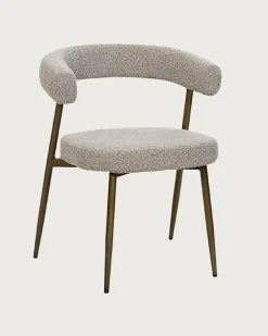 Online Uniqka Lot de 4 chaises Agda en tissu et pieds métal