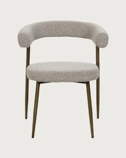 Online Uniqka Lot de 4 chaises Agda en tissu et pieds métal