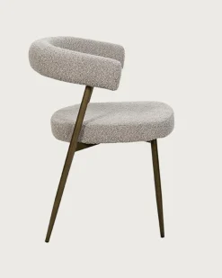 Online Uniqka Lot de 4 chaises Agda en tissu et pieds métal