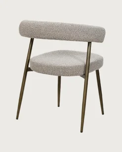 Online Uniqka Lot de 4 chaises Agda en tissu et pieds métal