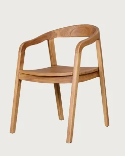 Uniqka Lot de 2 chaises Charline en teck massif