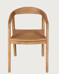 Uniqka Lot de 2 chaises Charline en teck massif