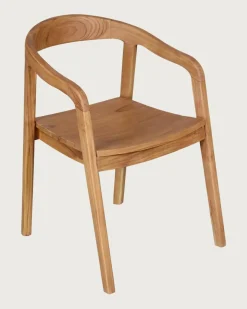 Uniqka Lot de 2 chaises Charline en teck massif