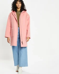 Sale Lou Andrea Manteau 100% Laine Charlotte rose